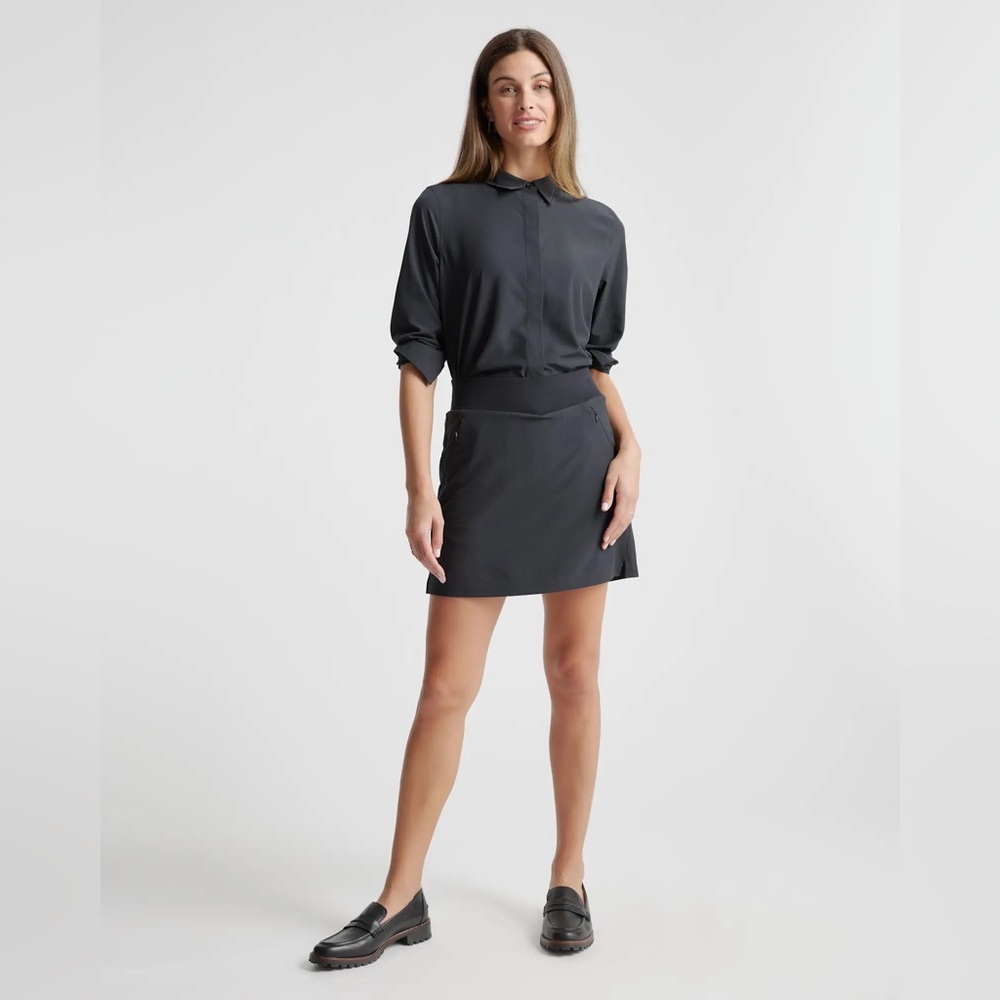 Quince Performance Tech Skort - Black, size XL